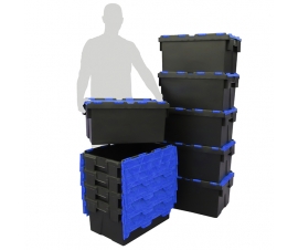Black And Blue 55 Litre Containers