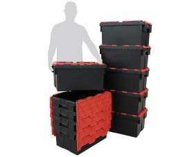 Black And Red 55 Litre Containers