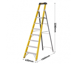 7 Tread Glass Fibre Platform Stepladder Dimensions