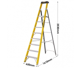 8 Tread Glass Fibre Platform Stepladder Dimensions