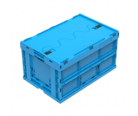 Closed Attached Lid On Folding Container