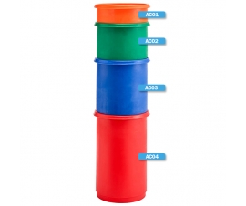 Different Sized Food Bins Stacked Example
