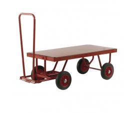 Trailer With Steel Deck And Solid Tyres