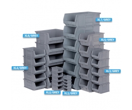XL Grey Recycled Stacking Containers Group
