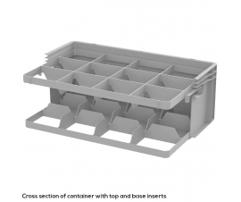 Cross Section of Dividers In Container
