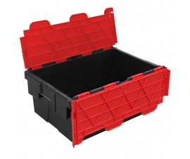 45 Litre Crates Black With Coloured Lids Recycled Plastic