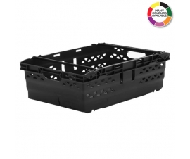 Black Supermarket Style Bale Arm Crates