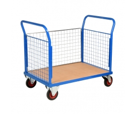 3 Sided Platform Truck With Mesh Panels