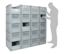 PWBK-WD64/32-20 (20 Container Pick Wall with Windows)