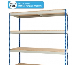Heavy Duty Rivet Racking - Wide Shelving Bay (1830h x 1525w x 915d mm) with 4 Shelves