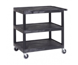 Strong Plastic Shelf Trolley with 3 Shelves