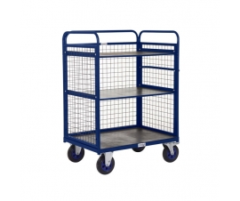 Distribution Trolley With 3 Sides And Shelves