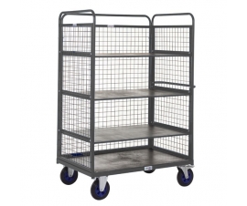 Distribution Trolley With 3 Sides And Shelve