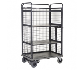 Powered Distribution Trolley 2 Shelves and Sides In Grey