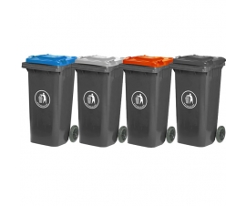 120 Litre Wheelie Bin With Coloured Lids