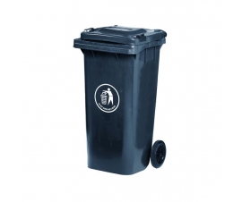 120 Litre Coloured Wheeled Bin In Dark Grey