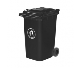 240 Litre Coloured Wheeled Bin In Dark Grey