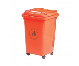 50 Litre Bin With Wheels in Red