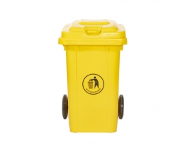 80 Litre Wheeled Bin In Yellow