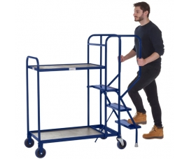 2 Tier Picking Trolley In Use