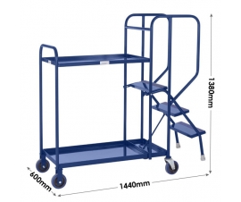 2 Tier Picking Trolley Dimensions
