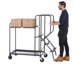 2 Tier Picking Trolley In Use