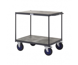 Shelf Trolleys with 2 Tier Timber Shelving