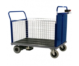 Powered Platform Truck With Mesh End And 2 Mesh Sides