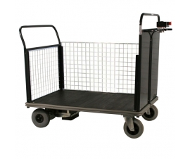 Powered Platform Truck With Mesh End And Side