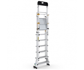 Folding Telescopic Large Platform Stepladder Folded
