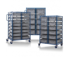 Double Width Mobile Tray Racks Group