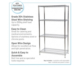 Eclipse Stainless Steel Shelving Key Features