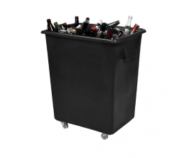 Black Bottle Skip With Wheels