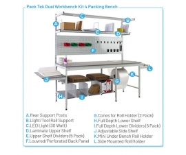 Pack Tek Dual Workbench Accessories