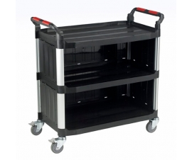 3 Shelf Utility Trolley Sides/Back Enclosed