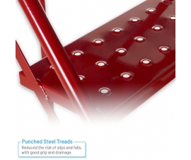 Domed Feet Steps Punched Treads