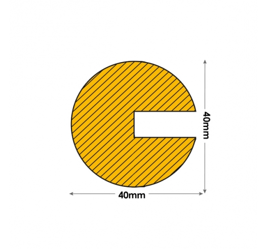 Push Fit Semi-Circle Foam Dimensions