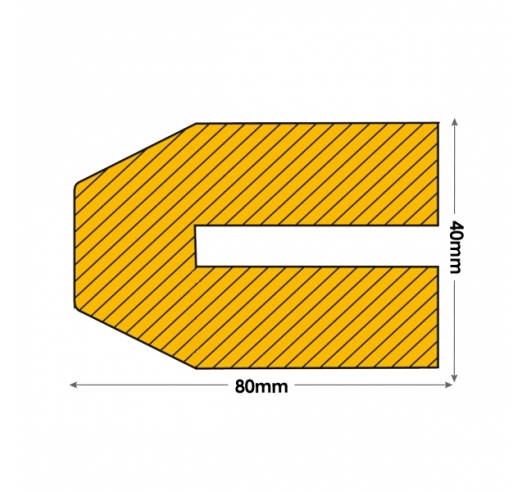Push Fit Trapeze 80 x 40mm