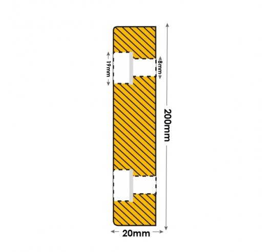 500mm Length Pre-Drilled With 4 Holes