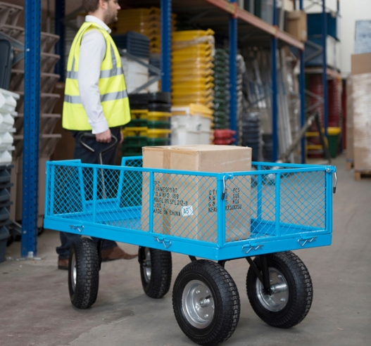 Platform Truck In The Warehouse