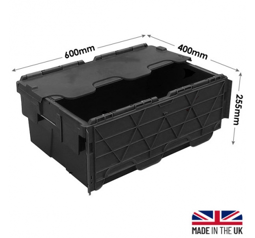 45 Litre Crates Black Recycled Plastic