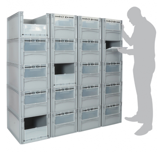 PWBK-WD64/32-20 (20 Container Pick Wall with Windows)