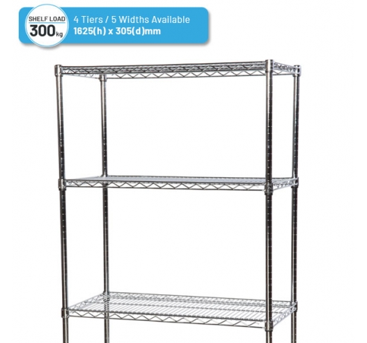 Chrome Wire Shelving Bay