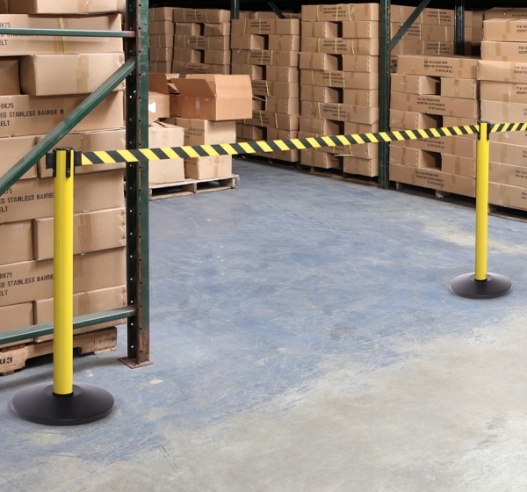 Belt Barrier In Use