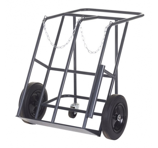 Cylinder Trolleys With Solid Rubber Wheels And Support Castors