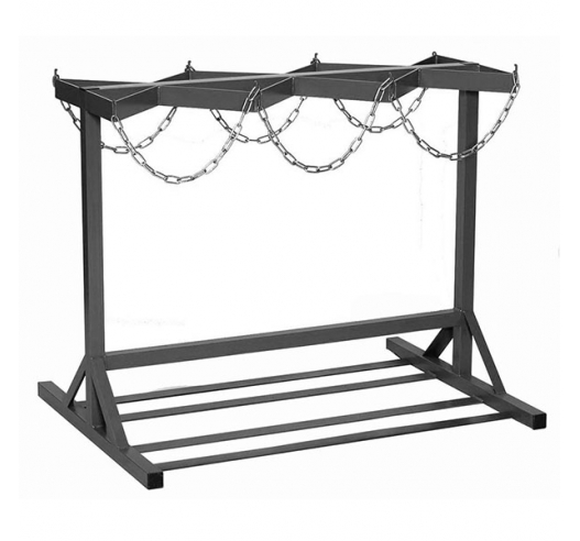 Cylinder Floor Racks - Double Sided In Grey