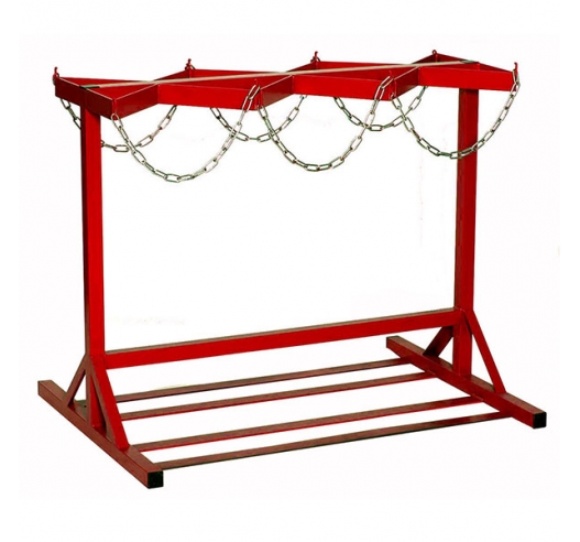 Cylinder Floor Racks - Double Sided In Red
