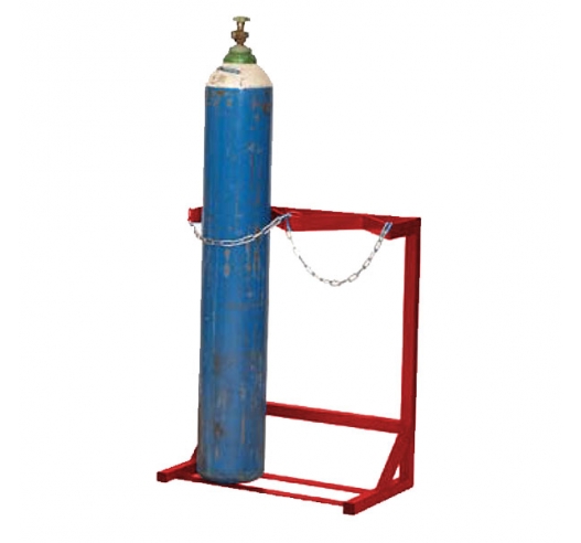 Cylinder Floor Racks - Single Sided In Red