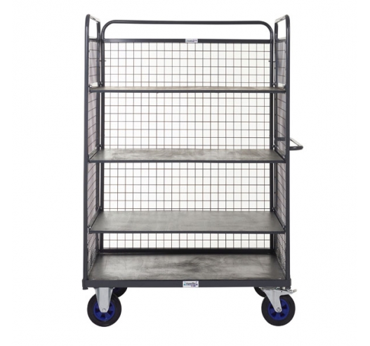 Distribution Trolley With 3 Sides And Shelve
