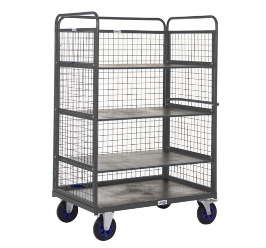 Distribution Trolley With 3 Sides And Shelve
